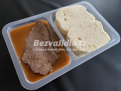 Rajská hovězí pečeně s kynutým houskovým knedlíkem