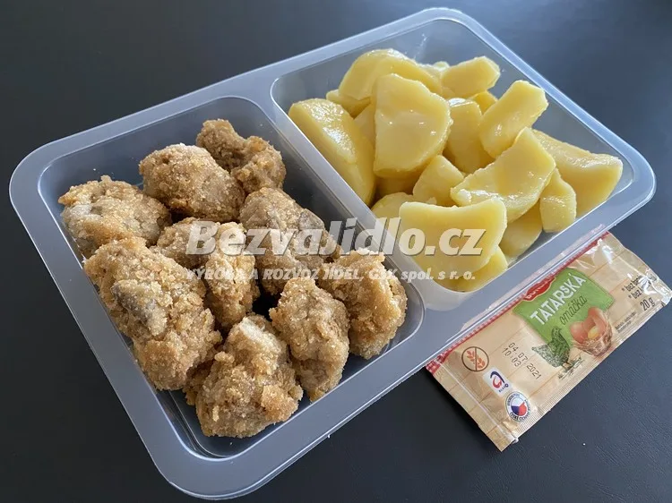 Meal 394 Smazene Cerstve Zampiony S Varenym Bramborem M M A Tatarskou Omackou