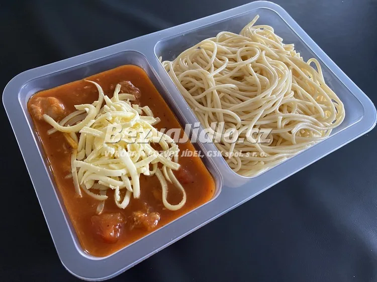 Meal 17 Bolonske Spagety S Veprovym Masem Sypane Strouhanym Syrem