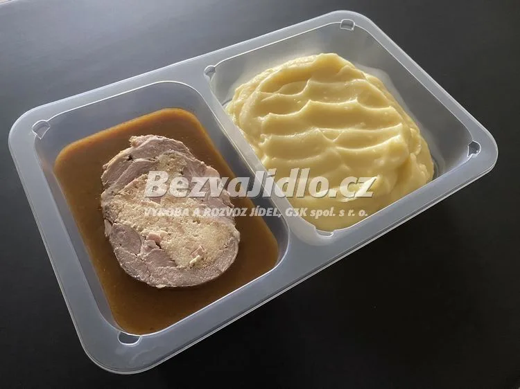 Meal 609 Domaci Veprova Rolada Plnena Nadivkou S Bramborovou Kasi