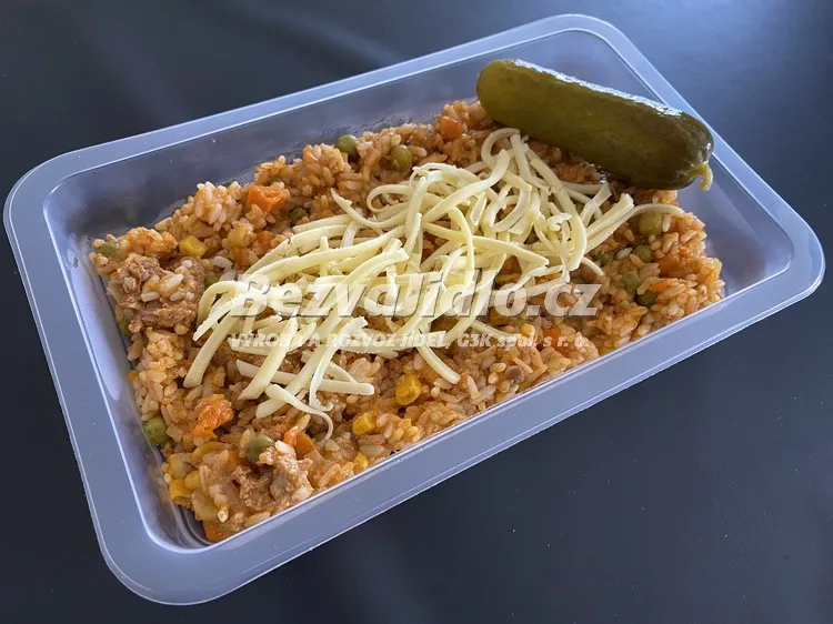 Meal 746 Kruti Rizoto Sypane Strouhanym Syrem Okurka